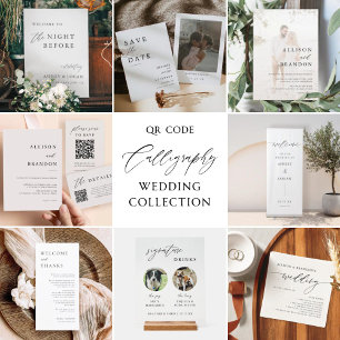 Bröllbjudan till Rustic Elegant Calligraphy-bröllo Inbjudningar