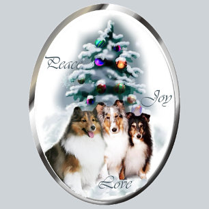 Gåvor för jul för Shetland Sheepdog Helgkort