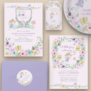 Tack Fairy Mycket Secret Blomsterträdgård Lilac Presentetikett