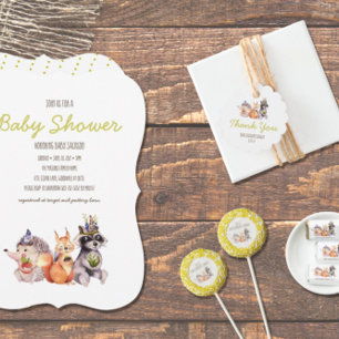 Inbjudan till Rustic Baby Shower för enkel trädbel
