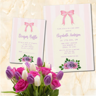Garden Ro Rosa Baby Shower Inbjudningar