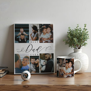 Första fars dag Personlig 8 Foto Collage Mugg