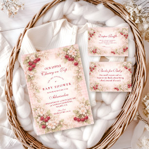 Vår lilla körsbärsblommande baby shower pappersservett