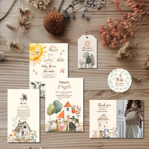 Oh Baby Boskap Diapper Raffle Baby Shower Tilläggskort