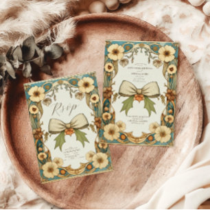 Chic Vintage Blommigt Art nouveau Bröllop