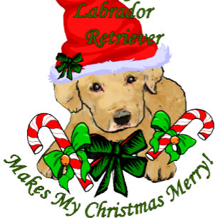 Julpresenter till Yellow Labrador Retriever Helgkort