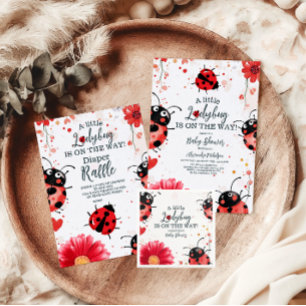 Boho Little Ladybug Baby Shower Pappersservett