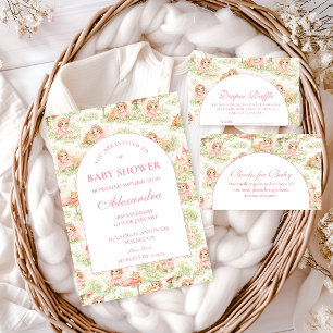 Whimsical Fe-tant Baptism Inbjudningar