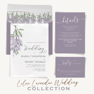 Enkel Lilac Lavender Calligraphy Party-etikett Runt Klistermärke