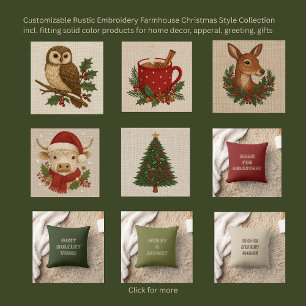 Rustiska broderier Hjort & Helgdag christmas Stor Julstrumpa