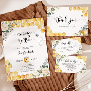 Bee önskemål för baby-kort inbjudningar