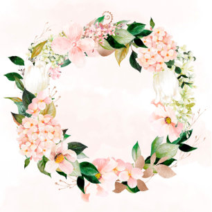 Persikor och Cream Hydrangeas Tulip Chic Bröllop Inbjudningar