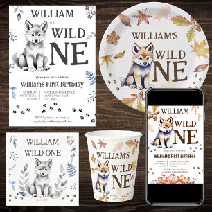 Cute varg unge vild en skogsmark födelsedagsfest t shirt