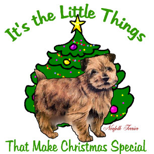 Norfolk Terrier-julgåvor Helgkort