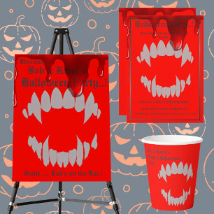 Vampire Bite Halloweenfest Inbjudningar