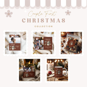 3 Foto Western första jul gift Julkort