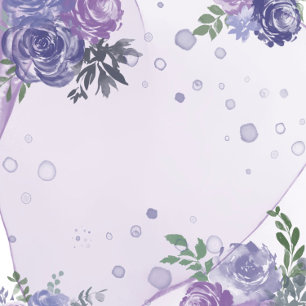 Periwinkle Lila Peony Alcohol Bläck Möhippa Inbjudningar