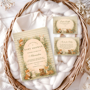 Sagoboksskogs Djur Baby Shower Pappersservett