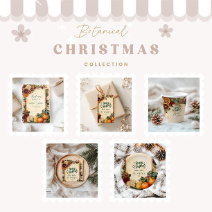 Photo Rustic Torkad Orange och Fruit Jul Julkort
