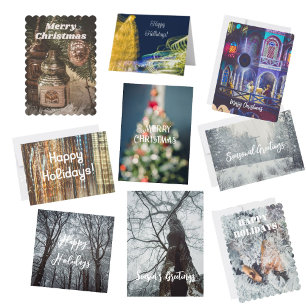 Julbelysning Helg Vykort