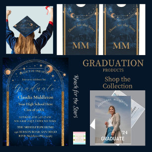 Studenten Annoucement Rosa Modern Grad Photo Vykort