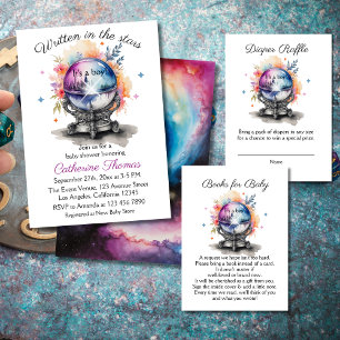 Celestial Crystal Boll Astrology Baby Shower Inbjudningar