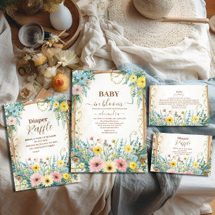 Baby i Bloom  och Teal Vår Diapper Raffle Tilläggskort
