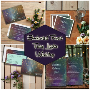 Fairy Ljus Fantasy Enchanted Forest Bröllop Tack Kort