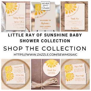 Ray of Sunshine Boho Baby Shower Tack Kort