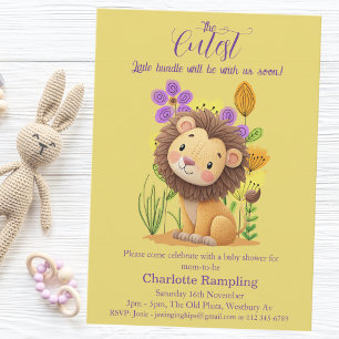 Lejona Unge Baby Shower på Azure-inbjudan Inbjudningar