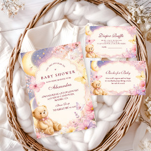 Celestial Björn Måne Stjärnor Baby Shower Pappersservett