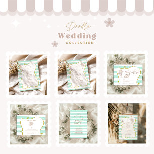 Stripe Beach Wedding Tack Kort