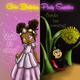 Födelsedagsfesten African American Princesses Inbjudningar