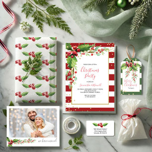 Julfestinladningar Mallar Röda Ränder