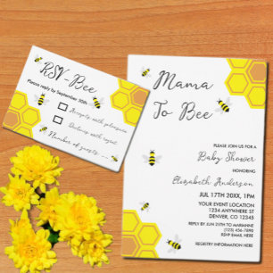 Bee Baby Shower OSA Kort