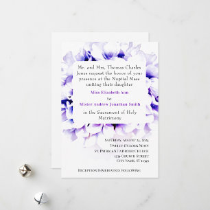 Elegant Violet Save the Date Flexible Photo Magnet