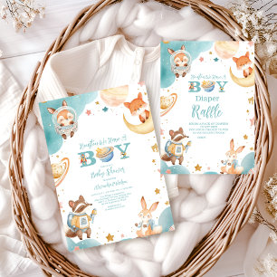 Houston vi har en pojke Rymden Diapper Raffle Tilläggskort