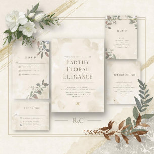 Elegant Blommig Spara Datum-kort Datumet