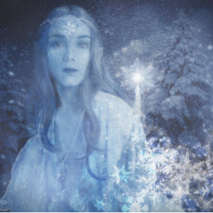 Snö drottning Jul - Fantasy Artwork Tack Kort