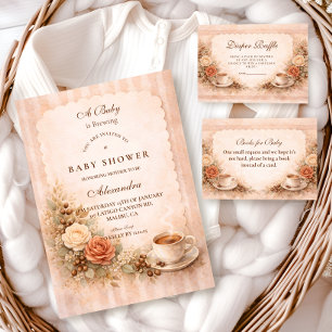 Neutral Rustic En Baby Bryggs Babyshower Pappersservett