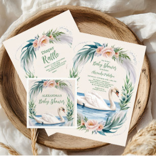 Soft  Svan Princess Baby Shower Pappersservett