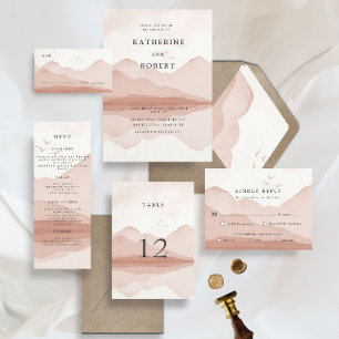 Blå bergsområdets liggande monogram Bröllop Presentaskar