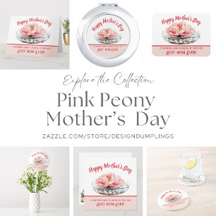 Rosa Peony Mors dag Vykort