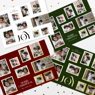 Julfoto Collage Modern God jul Julkort