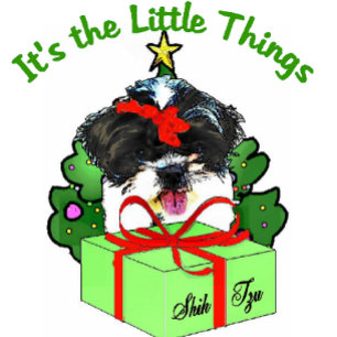 Shih Tzu-julklappar Helgkort