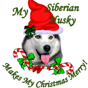 Julgåvor från siberian husky helgkort