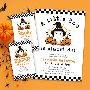 En liten Boo Halloween Baby Shower Inbjudningar