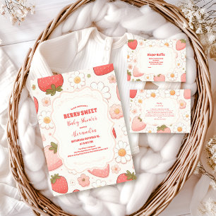 Jordberry Berry Sweet Baby Shower Diapper Raffle Tilläggskort