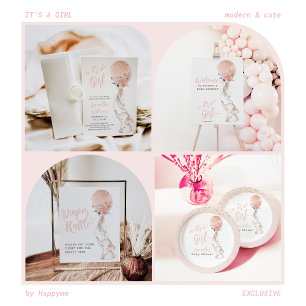 Enkelt elefant- och ballondagerbarnsändare poster