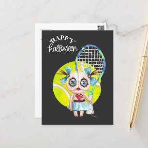 Tennis Halloween fest med tennis boll och spöke Inbjudningar